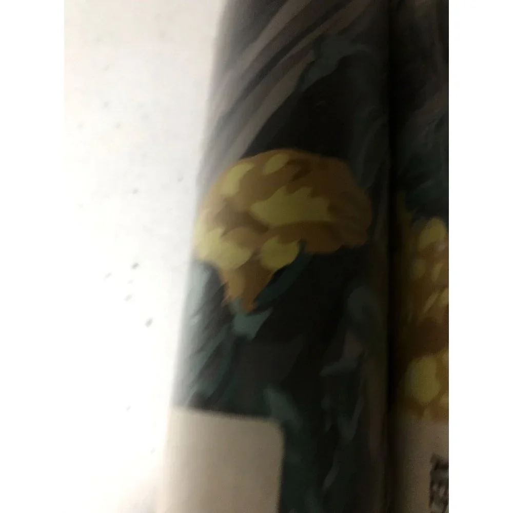 Imperial Wallpaper Prepasted Floral Lace Pink Yellow Gray Lot Of 2 Rolls 5 Yards